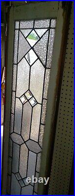 Art Deco Beveled Leaded Glass Window 16 1/2 Wide by 66 1/4 Tall