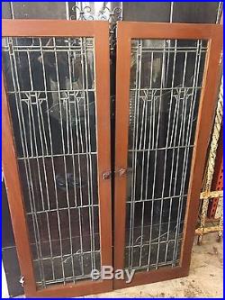 Arts And Crafts Leaded Glass Stickley Style Craftsman Windows Cabinet Doors