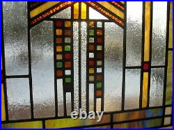 Arts And Crafts/prairie Style Stained Glass Window (pair Available)