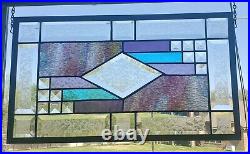 Aurora -Beveled Stained-Glass Window -Ready to Hang 18 5/8X 10 5/8