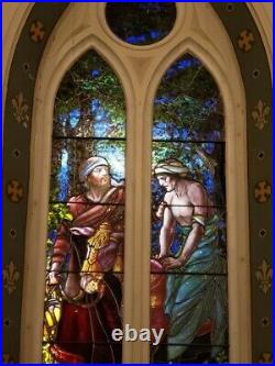Authentic Signed Tiffany Studios Church Religious Stained Glass Window 1914