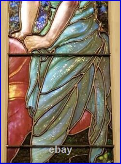 Authentic Signed Tiffany Studios Church Religious Stained Glass Window 1914
