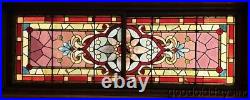 Beautiful Antique Chicago Stained Leaded Glass Window Circa 1890 Transom