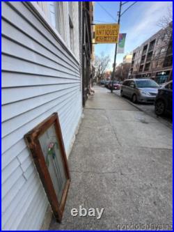 Beautiful Antique Stained Leaded Glass Window 41x18 from Chicago Circa 1915 Beautiful Antique Stained Leaded Glass Window 41x18 from Chicago Circa 1915
