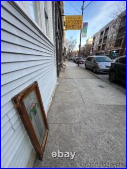 Beautiful Antique Stained Leaded Glass Window 41x18 from Chicago Circa 1915 Beautiful Antique Stained Leaded Glass Window 41x18 from Chicago Circa 1915