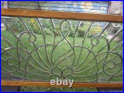 Beautiful Beveled Glass Transom Window 24x60