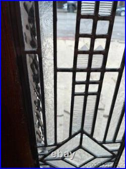 Beautiful Beveled Leaded Glass Transom / Sidelight Window 36 x 8