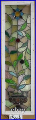 Beautiful Edwardian Large Old English Leaded Stained Glass Window 13 X 44.75