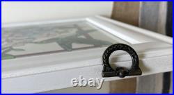Beautiful Hummingbird Floral Stained Glass Window WithHanging Wooden Frame 22x13