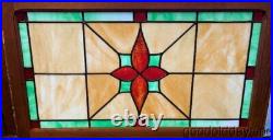 Beautiful Stained Leaded Glass Transom Window 32 x 17