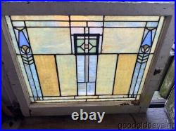 Beautiful Stained Leaded Glass Window 30 x 25