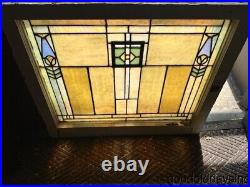 Beautiful Stained Leaded Glass Window 30 x 25