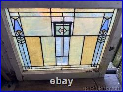 Beautiful Stained Leaded Glass Window 30 x 25