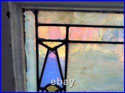 Beautiful Stained Leaded Glass Window 30 x 25