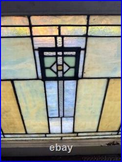 Beautiful Stained Leaded Glass Window 30 x 25