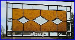 Beveld Stained Glass Window Panel-27 1/2X 13 3/8