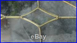 Beveled Leaded Glass Brass Gold Or Silver Patina Arch 63l Window Transom