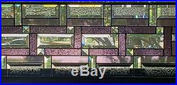 Beveled Stained Glass Window Panel, Hanging, Sidelight, Transom, Purple