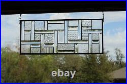 Bevels within-Transom, Staine Glass Window Panel-24.3/8x 10 3/8 HMD-US