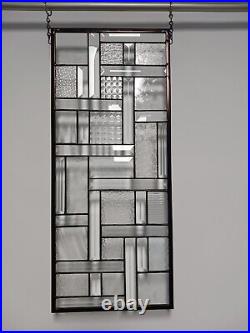 Bevels within-Transom, Staine Glass Window Panel-24.3/8x 10 3/8 HMD-US
