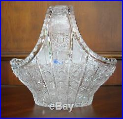 Bohemian Czech Vintage Crystal 8 Basket Hand Cut Queen Lace 24% Lead Glass