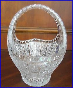 Bohemian Czech Vintage Crystal 8 Basket Hand Cut Queen Lace 24% Lead Glass