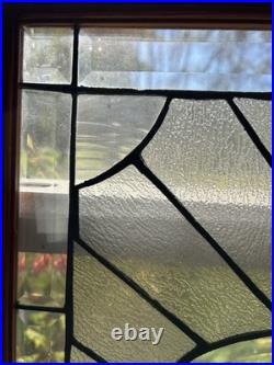Brilliant Cut Glass Leaded Window Panel with Swirling Design