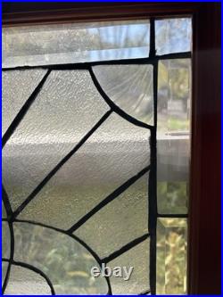 Brilliant Cut Glass Leaded Window Panel with Swirling Design