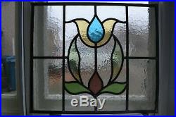 C10. Traditional leaded light stained glass window door panel made new your size