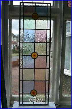 C16. Traditional leaded light stained glass window door panel made new your size