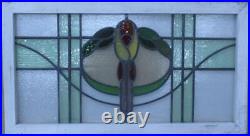 COLORFUL ABSTRACT OLD ENGLISH LEADED STAINED GLASS WINDOW TRANSOM 32 x 17 1/2