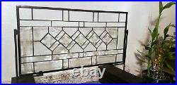 Classic Twist Clear Beveled Stained Glass Panel 21 1/2x 11 1/2