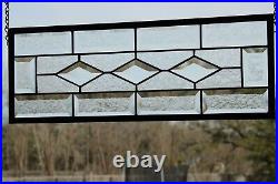 Clear Beveled Stained Glass Panel, Window HMD-US-? 20 3/4 x 7 3/4