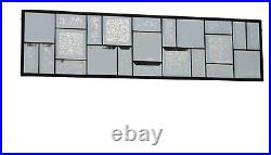 Clear Beveled Stained Glass Window Panel-32 1/2x 8 1/2