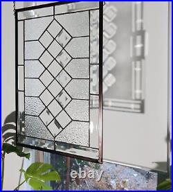 Clear Focus Stained Glass Window Panel-HMD- 21 5/8x14 5/8