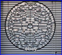 Clear beveled Stained Glass Mandella 22 HMD-US