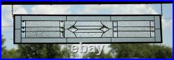 Clear, beveled stained glass window hanging sidelight, transom, obscure texture