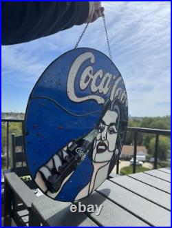Coca Cola Coke Stained Glass after Christian Berger Window Suncatcher 16 inch Coca Cola Coke Stained Glass after Christian Berger Window Suncatcher 16 inch