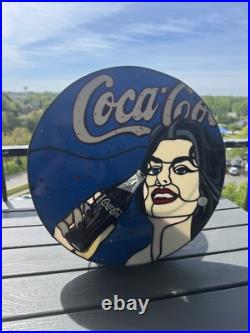 Coca Cola Coke Stained Glass after Christian Berger Window Suncatcher 16 inch Coca Cola Coke Stained Glass after Christian Berger Window Suncatcher 16 inch