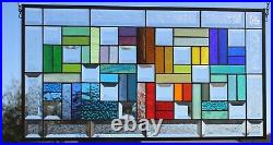 Color Connection- Stained Glass Panel 26 1/2x14 1/2 Ready 2 Hang