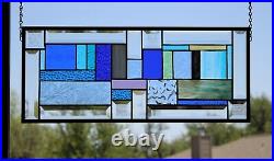 Colorfull reflections Transom, Stained Glass Window Panel-22.5x 9.5 HMD-US