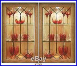 Custom Leaded Glass kitchen door inserts for New & existing cabinets