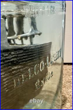 Delco Light Exide Battery Glass With Complete With Lead Plates Circa 1910