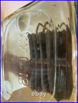 Delco Light Exide Battery Glass With Complete With Lead Plates Circa 1910