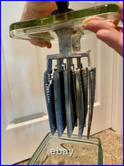 Delco Light Exide Battery Glass With Complete With Lead Plates Circa 1910