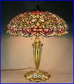 Documented Duffner & Kimberly Louis 15th Leaded Glass Lamp