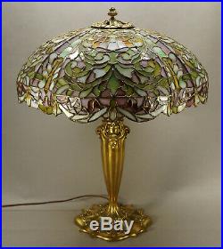 Documented Duffner & Kimberly Louis 15th Leaded Glass Lamp