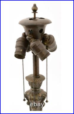 Duffner & Kimberly Poppy Leaded Stained Glass Lamp ca 1910