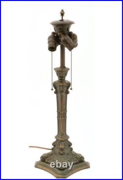 Duffner & Kimberly Poppy Leaded Stained Glass Lamp ca 1910