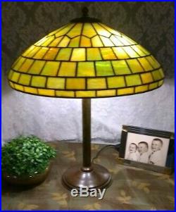 Duffner Kimberly leaded glass lamp Tiffany Handel Wilkinson arts crafts era